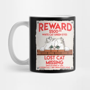 Missing White Himalayan Cat Feline Animal Lover's Novelty Gift Mug